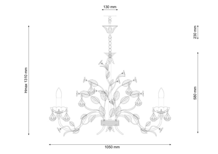 Люстра подвесная Lucia Tucci Fiori di rose 1770.10