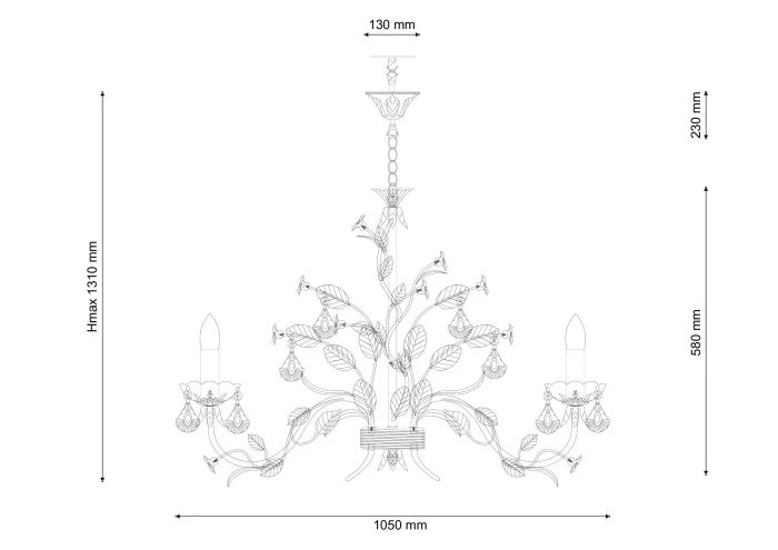 Люстра подвесная Lucia Tucci Fiori di rose 1770.10