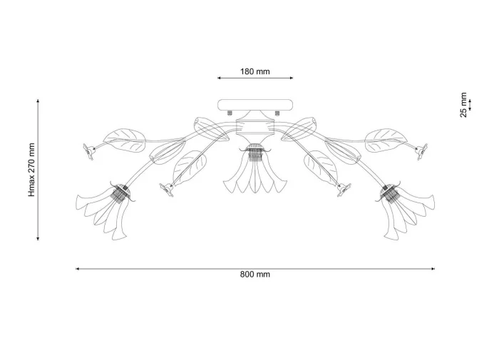 Люстра потолочная Lucia Tucci Fiori di rose 112.8.1