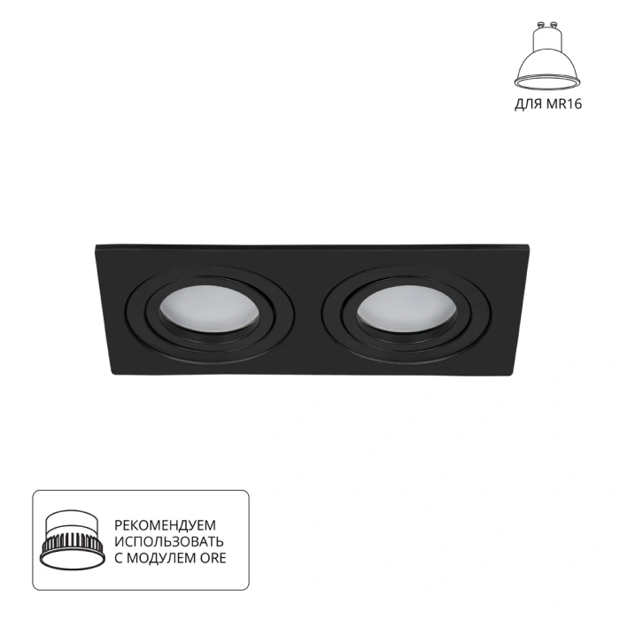 Точечный встраиваемый светильник Arte Lamp TARF A2168PL-2BK