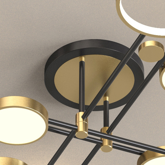 Потолочная люстра MARSA L8 Black ImperiumLoft