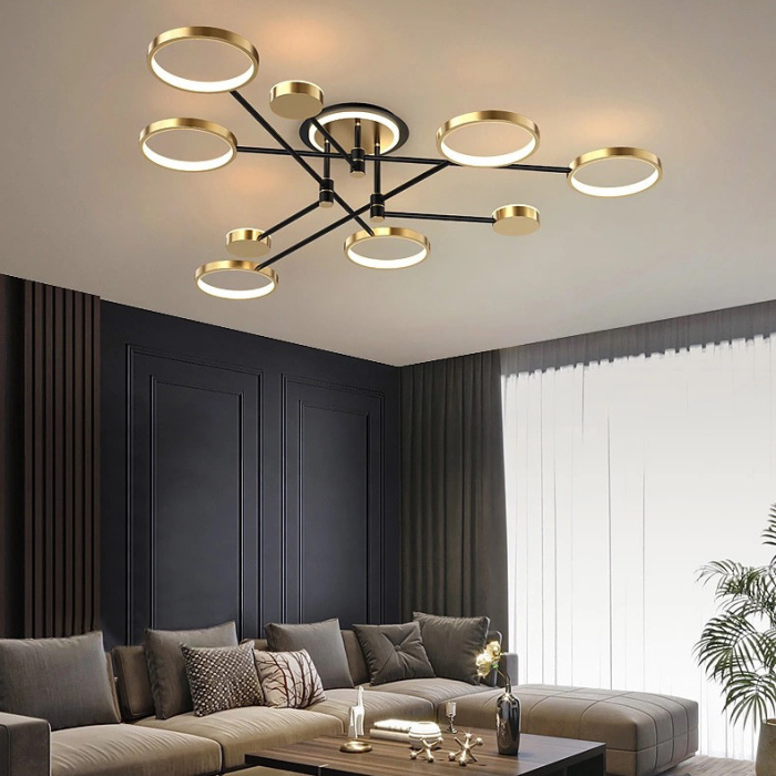 Потолочная люстра MARSA L8 Black ImperiumLoft