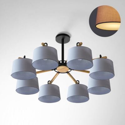 Потолочная люстра на штанге EVEN 8 Gray ImperiumLoft