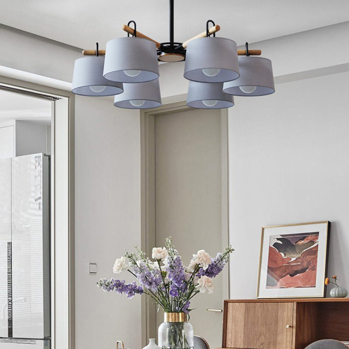 Потолочная люстра на штанге EVEN 8 Gray ImperiumLoft