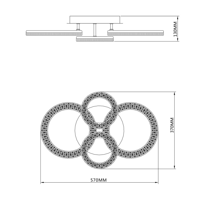 Потолочный светильник ALUNIT ESCADA 10281/4LED