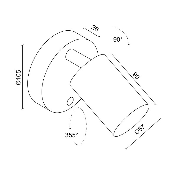 Настенный светильник Ledron MJ-1192 Black