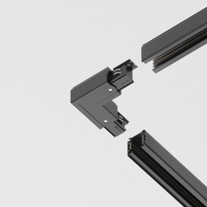 Коннектор угловой внешний Trinity черный Maytoni TRA005CL-31B-L
