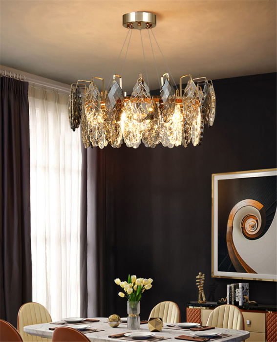 Подвесная люстра Delight Collection D8011P D8011P/R-600 gold/smoky