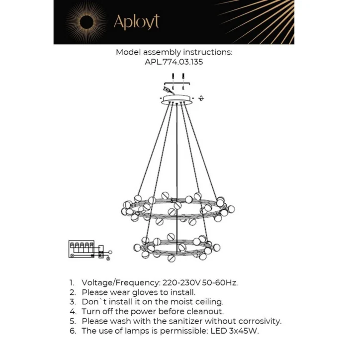 Люстра потолочная Aployt Delfin APL.774.03.135