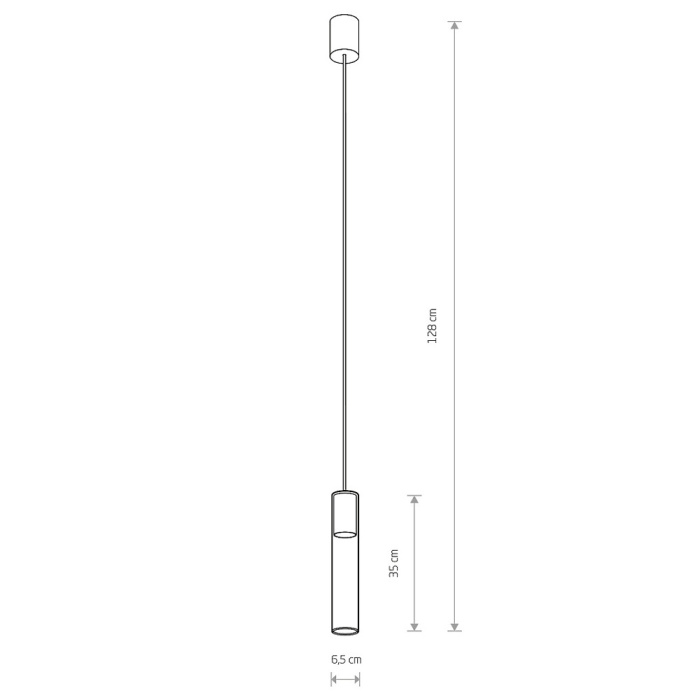 Подвесной светильник Nowodvorski Cylinder L Transparent/Black 7864