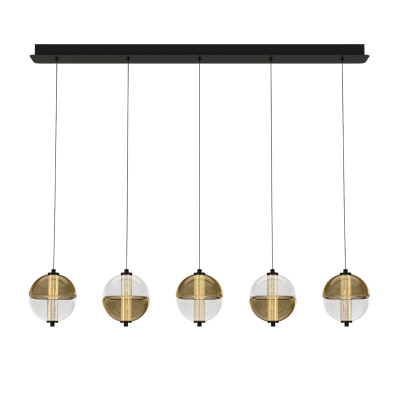 Подвесной светильник Delight Collection MD24022079 MD24022079-5B black/amber