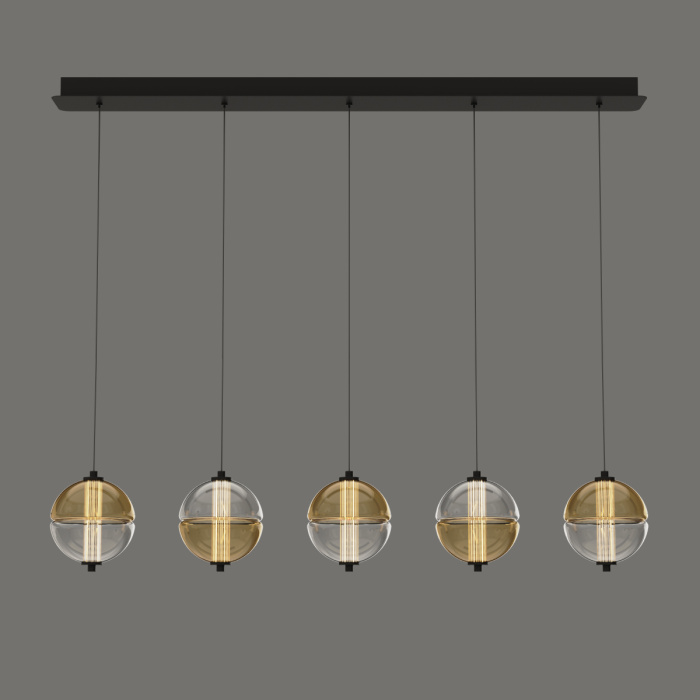 Подвесной светильник Delight Collection MD24022079 MD24022079-5B black/amber