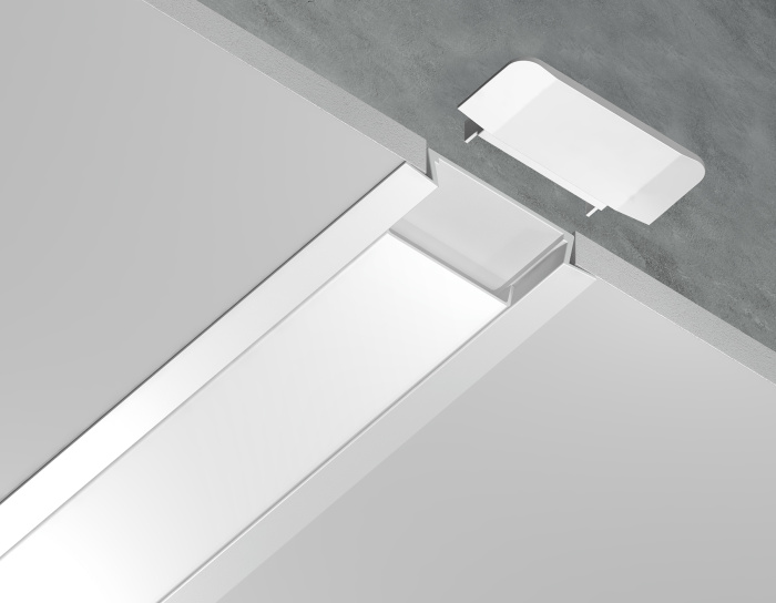 Алюминиевый профиль встраиваемый 30.6*6 для светодиодной ленты до 19,8мм Ambrella light GP1100WH