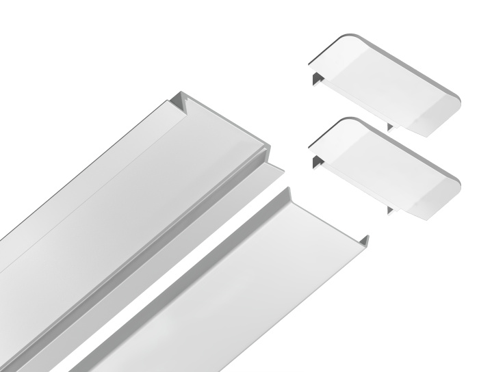 Алюминиевый профиль встраиваемый 30.6*6 для светодиодной ленты до 19,8мм Ambrella light GP1100WH