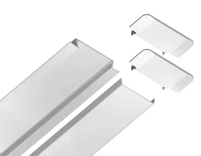 Алюминиевый профиль встраиваемый 30.6*6 для светодиодной ленты до 19,8мм Ambrella light GP1100WH
