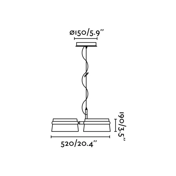 Подвесной светильник LOOP LED Black pendant lamp