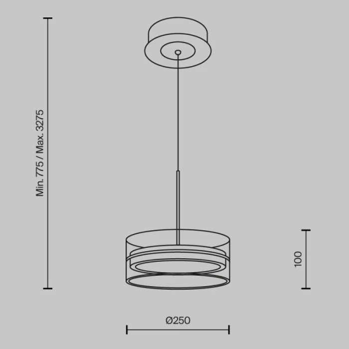 Подвесной светильник Maytoni MOD348PL-L18BBS3K