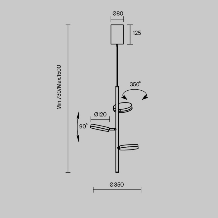 Подвесной светильник Maytoni Fad MOD070PL-L18B3K