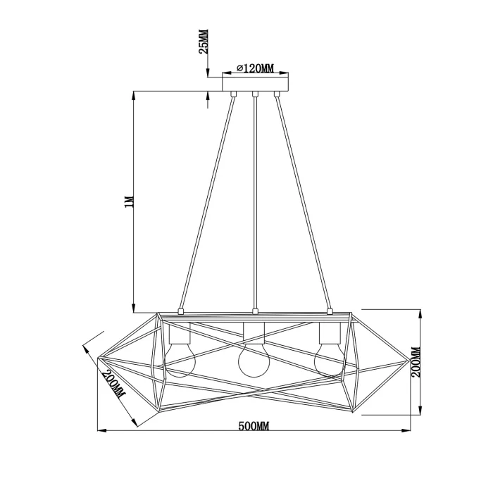 Подвесная люстра Escada Belfast 10174/3PL