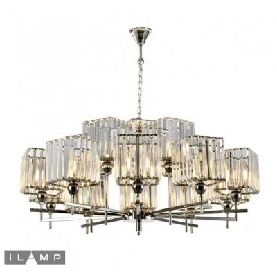 Подвесной светильник iLamp STATEN ISLAND P9514-10+5 NICKEL
