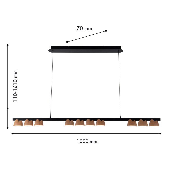 Подвесной светодиодный светильник Favourite Interline 4266-10P