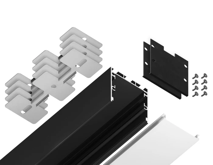 Алюминиевый профиль накладной/подвесной "Profile System" 35*35 для светодиодной ленты до 26мм Ambrella light GP2550BK