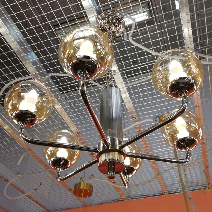 Люстра Cloyd HARMIN C6 / Ø70 см - никель (арт.10131)