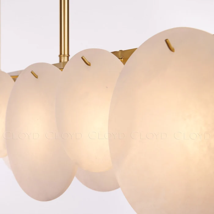 Люстра Cloyd BOSFOR-B C7 / L105 см - алебастр - латунь (арт.11202)