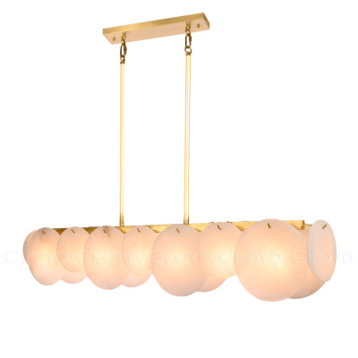 Люстра Cloyd BOSFOR-B C7 / L105 см - алебастр - латунь (арт.11202)