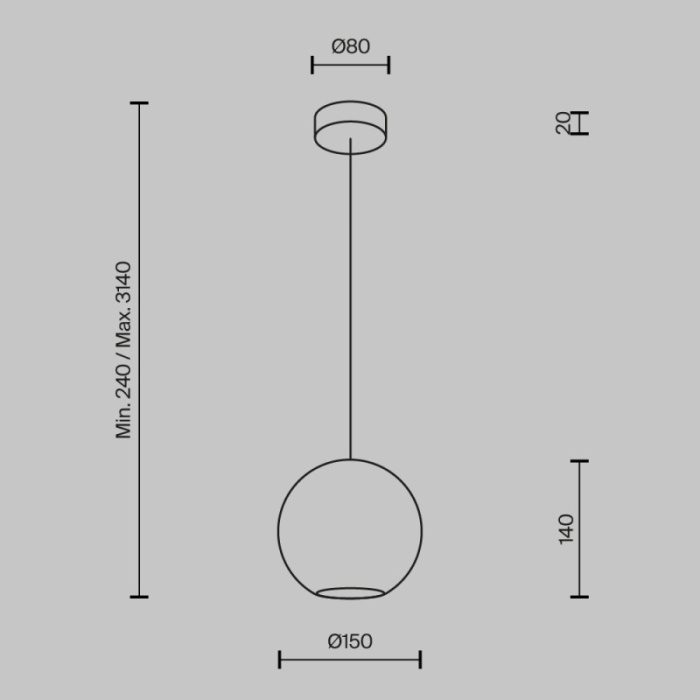 Подвесной светильник Modern MAYTONI MOD437PL-01BG