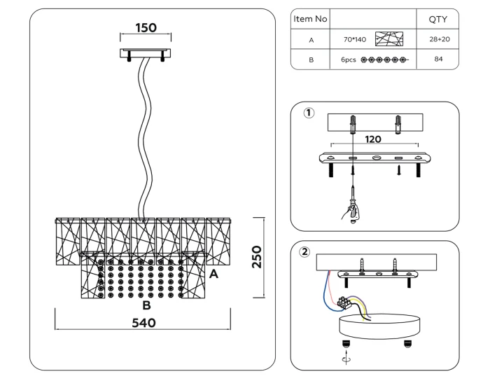 Подвесная хрустальная люстра TRADITIONAL AMBRELLA LIGHT TR5238