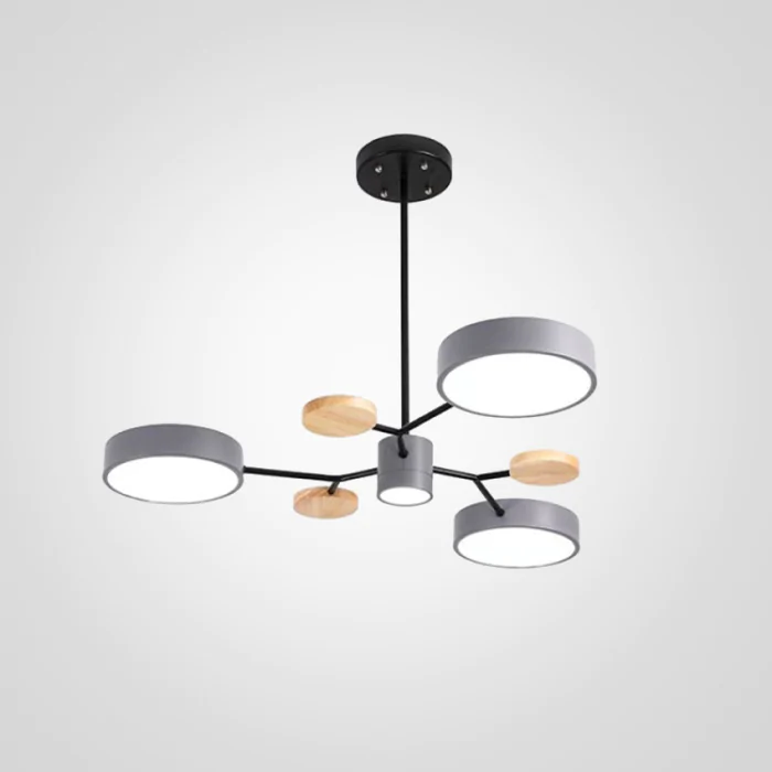 Люстра на штанге MEADE 4 lamps Grey ImperiumLoft