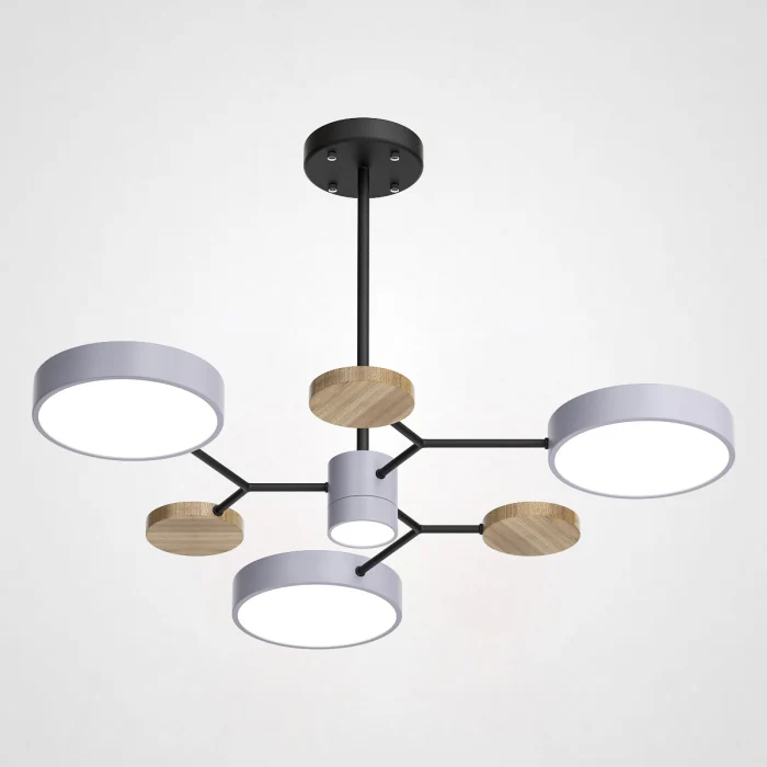 Люстра на штанге MEADE 4 lamps Grey ImperiumLoft