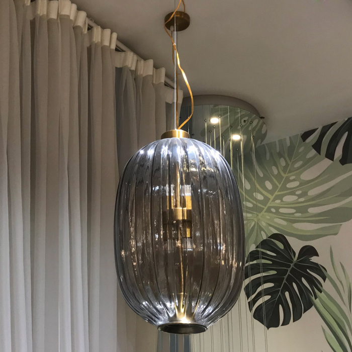 Подвесной светильник Cloyd KAROO P7 / выс. 50 см - черн. стекло (арт.10515)