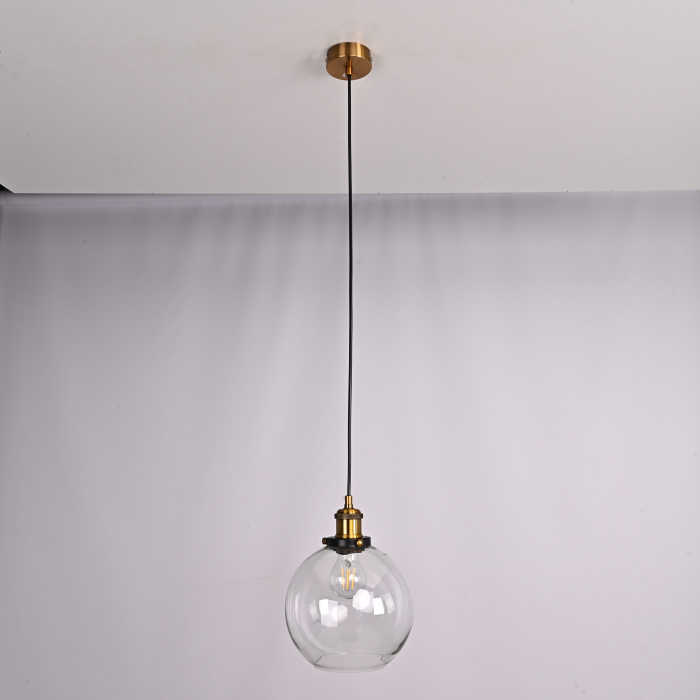 Подвесной светильник Loft Clear Glass Sphere Cloche ImperiumLoft