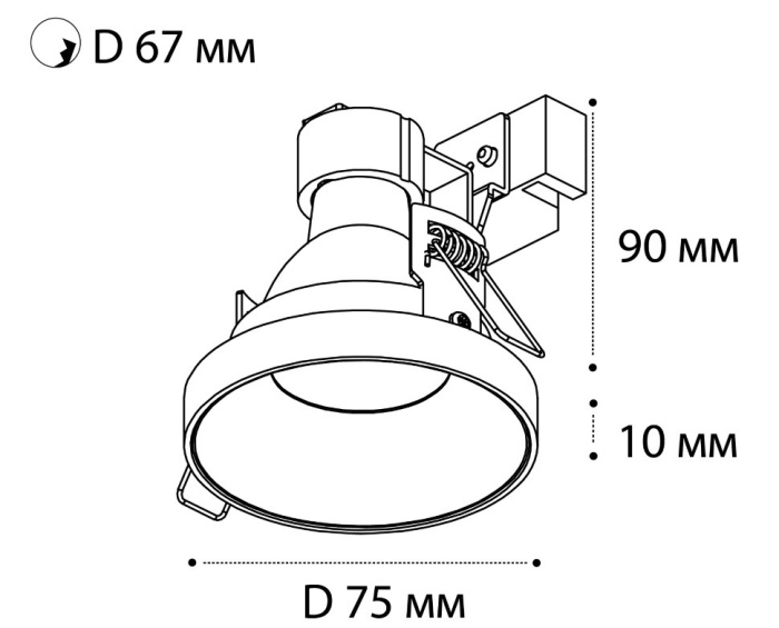 Светильник встраиваемый Italline SP SOLO gold