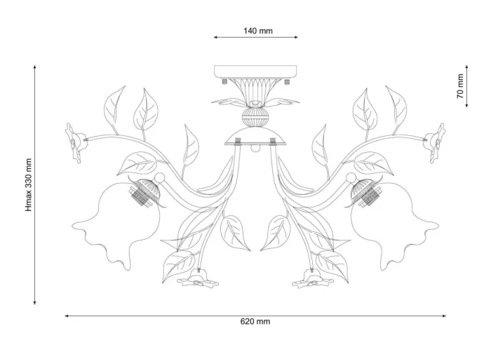 Люстра потолочная Lucia Tucci Fiori di rose 114.3