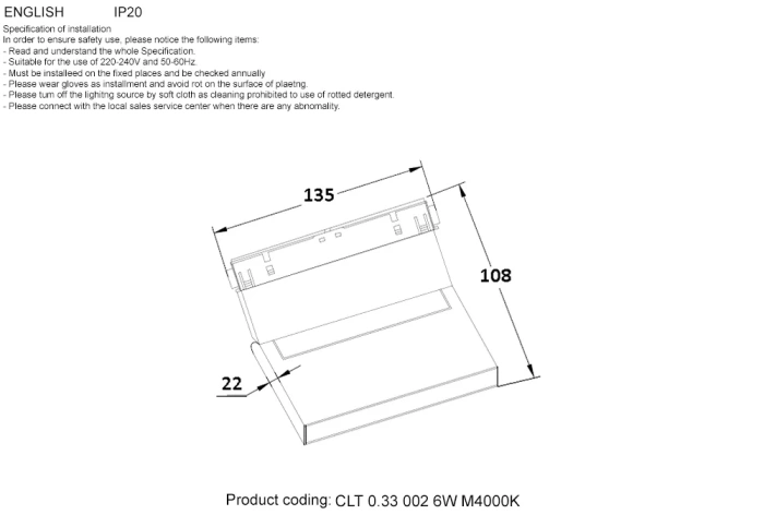 Светильник трековый магнитный CLT 0.33 002 6W WH M4000K