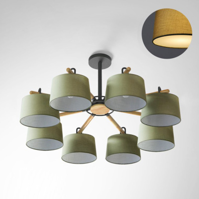 Потолочная люстра на штанге EVEN 8 Green ImperiumLoft 178370-26