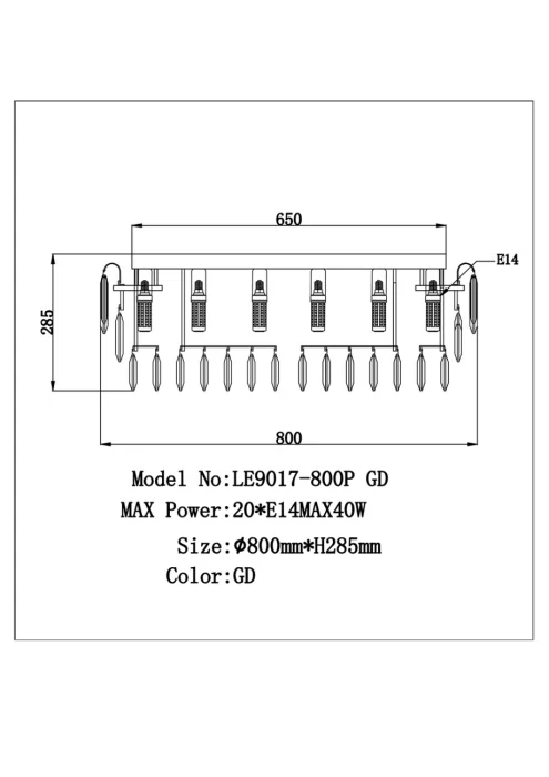 Потолочная люстра Leon Catherine LE9017/800P CH