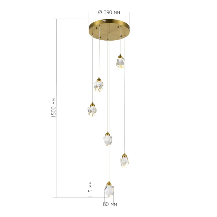 Подвесной светильник ST LUCE CASCATO SL6114.203.06