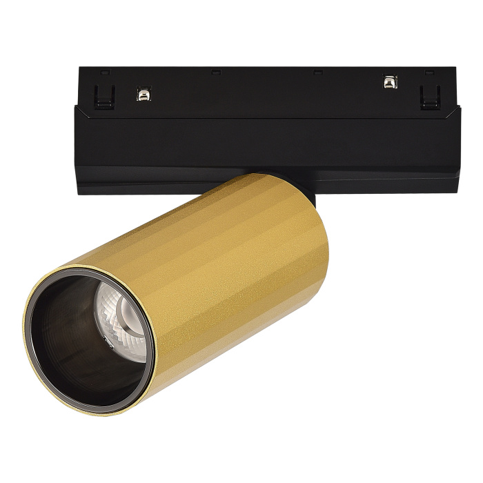 Магнитный трековый светильник Золотистый LED 1*12W 4000K 700Lm Ra>90 IP20 D50xH173 48VV ST807.246.12