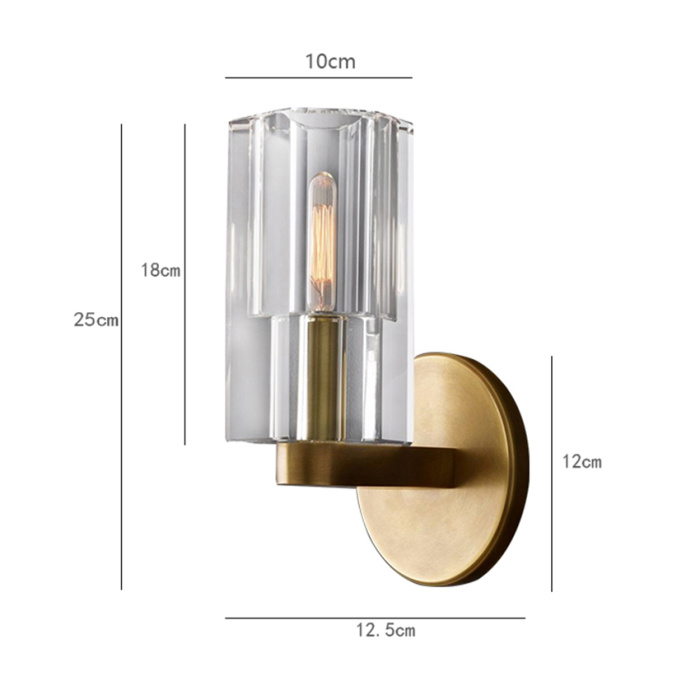 Бра Delight Collection Wall lamp 8816W gold/clear