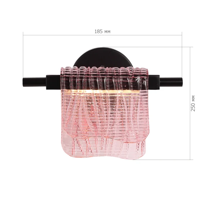 Светильник настенный ST-Luce черный/розовый LED 1*6W 3000K SL6021.401.06