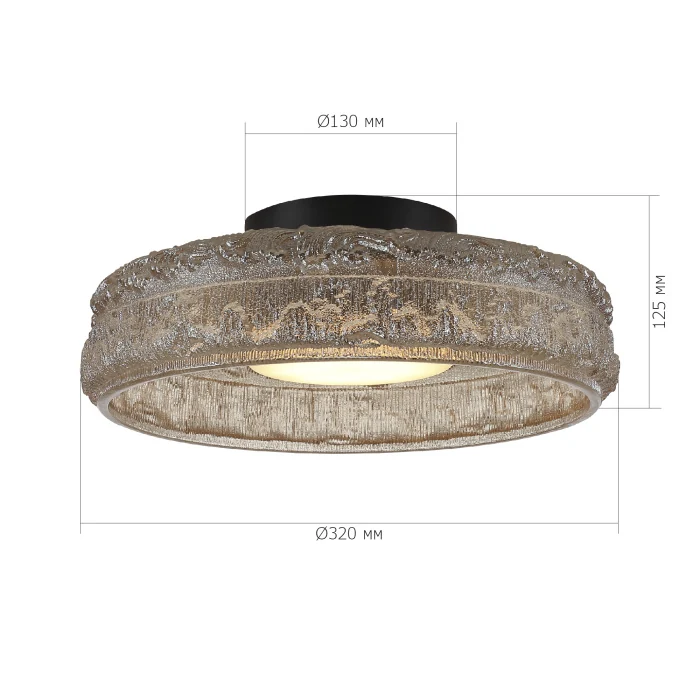 Светильник потолочный ST-Luce черный/шампань LED 1*15W 4000K SL6143.422.01