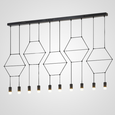 Подвесной Светильник Via Wireflow Polyhedral 0331 Lineal Pendant Light By Imperiumloft