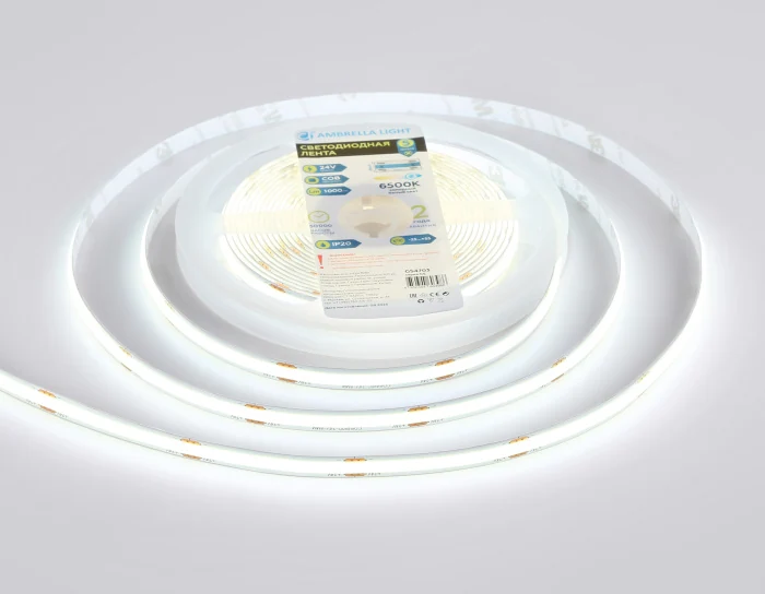 Светодиодная лента Ambrella Light GS4703 COB 480Led /12W m/ 24V IP20 6500K 5m Ambrella light GS4703