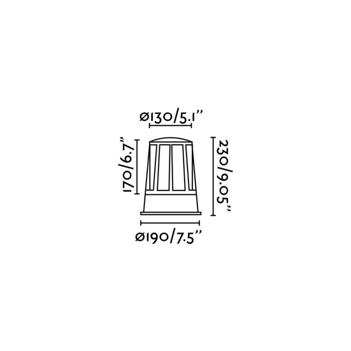 Наземный фонарь SURAT Dark grey beacon
