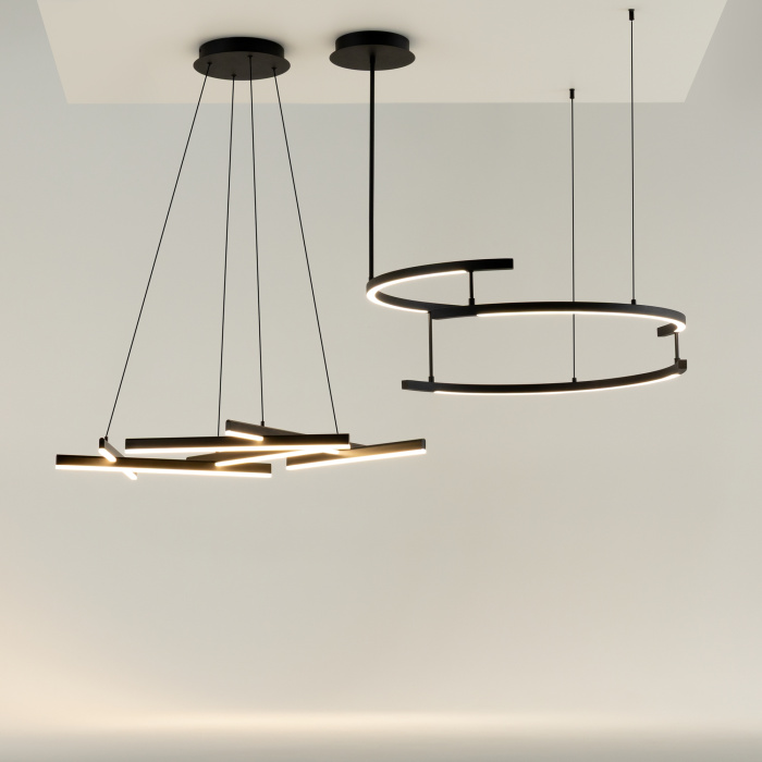 Люстра на штанге Maytoni Line MOD016PL-L52BK