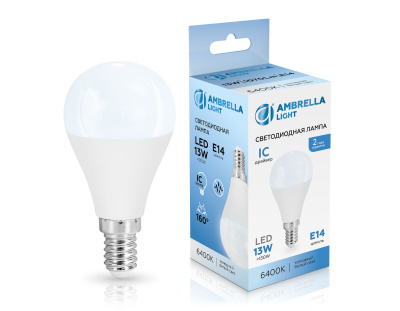Лампа светодиодная Шар P45 13W 6400K AMBRELLA light 451316